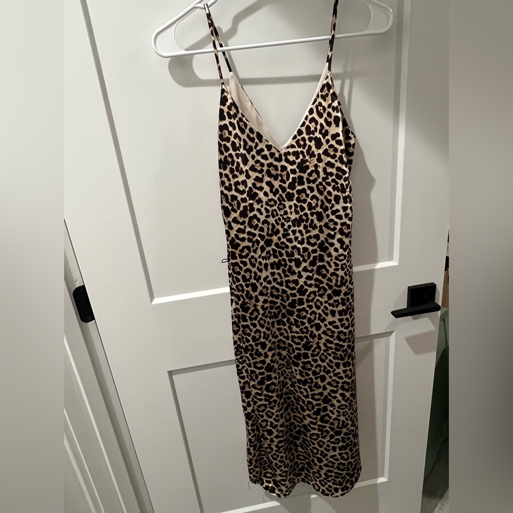 Leopard Print Midi Dress